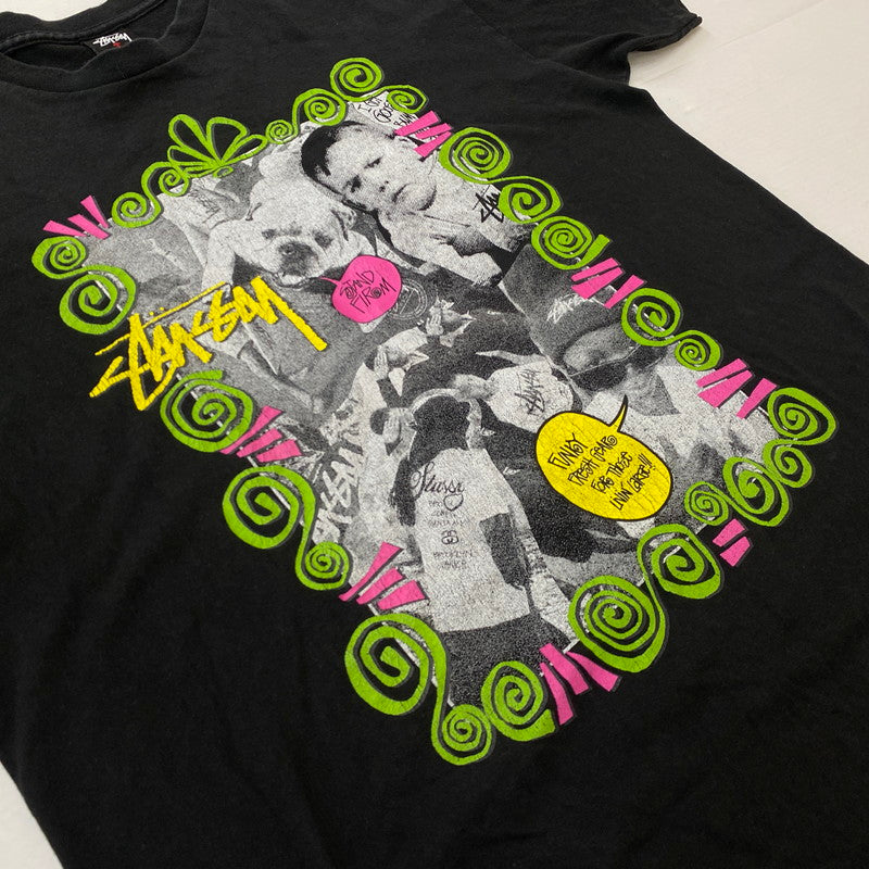 【中古品】【メンズ】 STUSSY ステューシー PHOTO WORLD TOUR S/S TEE フォトワールドツアー ショートスリーブTシャツ 半袖トップス 142-260803-ss-02-tei サイズ：L カラー：ブラック 万代Net店