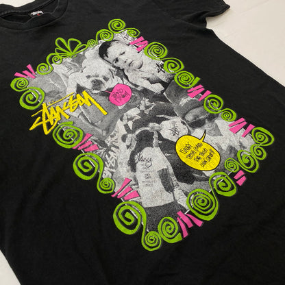 【中古品】【メンズ】 STUSSY ステューシー PHOTO WORLD TOUR S/S TEE フォトワールドツアー ショートスリーブTシャツ 半袖トップス 142-260803-ss-02-tei サイズ：L カラー：ブラック 万代Net店