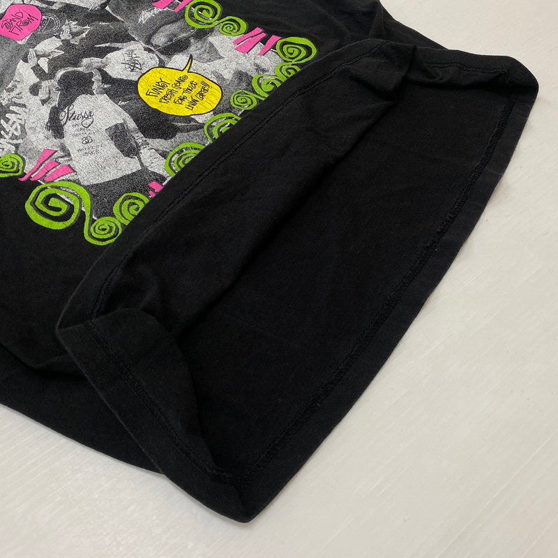 【中古品】【メンズ】 STUSSY ステューシー PHOTO WORLD TOUR S/S TEE フォトワールドツアー ショートスリーブTシャツ 半袖トップス 142-260803-ss-02-tei サイズ：L カラー：ブラック 万代Net店