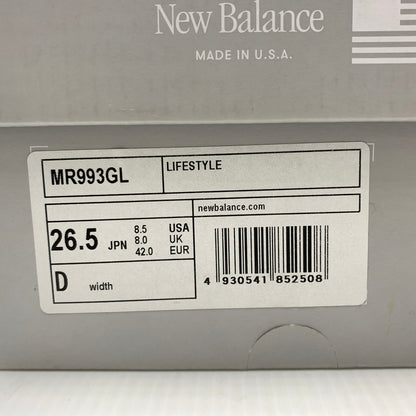 【中古品】【メンズ】 New Balance ニューバランス SNEAKERS MR993GL スニーカー 靴 シューズ メッシュアッパー スエードオーバーレイ 162-260801-ko-18-tei サイズ：26.5cm カラー：グレー 万代Net店