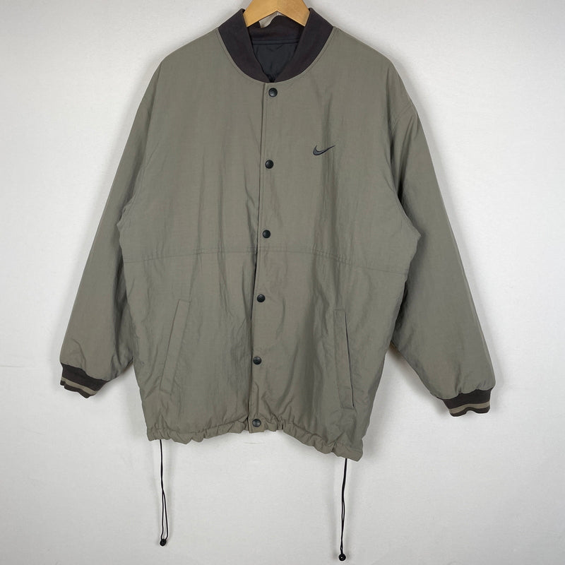 【中古品】【メンズ】 NIKE ナイキ 90’s REVERSIBLE PUFF JACKET リバーシブル パフ ジャケット アウター 148-260901-sa-25-teih サイズ：M カラー：グレー 万代Net店