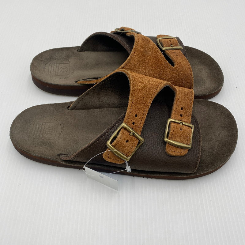 【中古品】【メンズ】 SANDALMAN サンダルマン × CONEY ISLAND コニーアイランド ダブルバックルサンダル ブラウン DOUBLE BUCKLE SANDAL 本体のみ 164-260801-nm-10-tei サイズ：28cm カラー：ブラウン 万代Net店