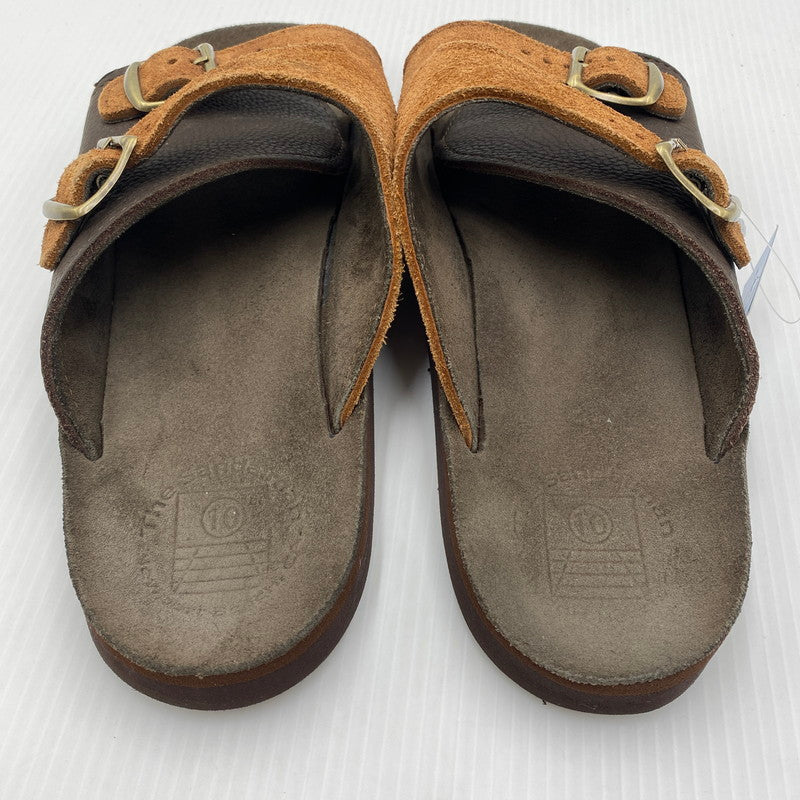 【中古品】【メンズ】 SANDALMAN サンダルマン × CONEY ISLAND コニーアイランド ダブルバックルサンダル ブラウン DOUBLE BUCKLE SANDAL 本体のみ 164-260801-nm-10-tei サイズ：28cm カラー：ブラウン 万代Net店