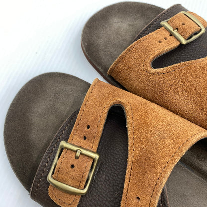 【中古品】【メンズ】 SANDALMAN サンダルマン × CONEY ISLAND コニーアイランド ダブルバックルサンダル ブラウン DOUBLE BUCKLE SANDAL 本体のみ 164-260801-nm-10-tei サイズ：28cm カラー：ブラウン 万代Net店