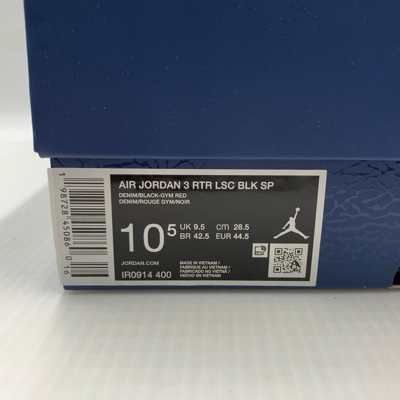 【中古品】【メンズ】 NIKE ナイキ × Levi’s リーバイス 別注 コラボ AIR JORDAN 3 RETRO SP BLACK AND WHITE LEVI'S TAB IR0914-400 エアジョーダン3 レトロ スニーカー 靴 シューズ リーバイスタブ 160-260801-ko-14-tei サイズ：28.5cm カラー：ブラック 万代Net店