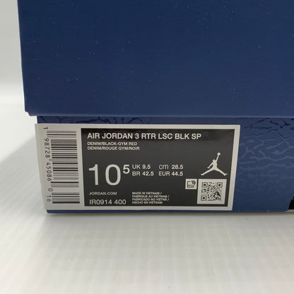 【中古品】【メンズ】 NIKE ナイキ × Levi’s リーバイス 別注 コラボ AIR JORDAN 3 RETRO SP BLACK AND WHITE LEVI'S TAB IR0914-400 エアジョーダン3 レトロ スニーカー 靴 シューズ リーバイスタブ 160-260801-ko-14-tei サイズ：28.5cm カラー：ブラック 万代Net店