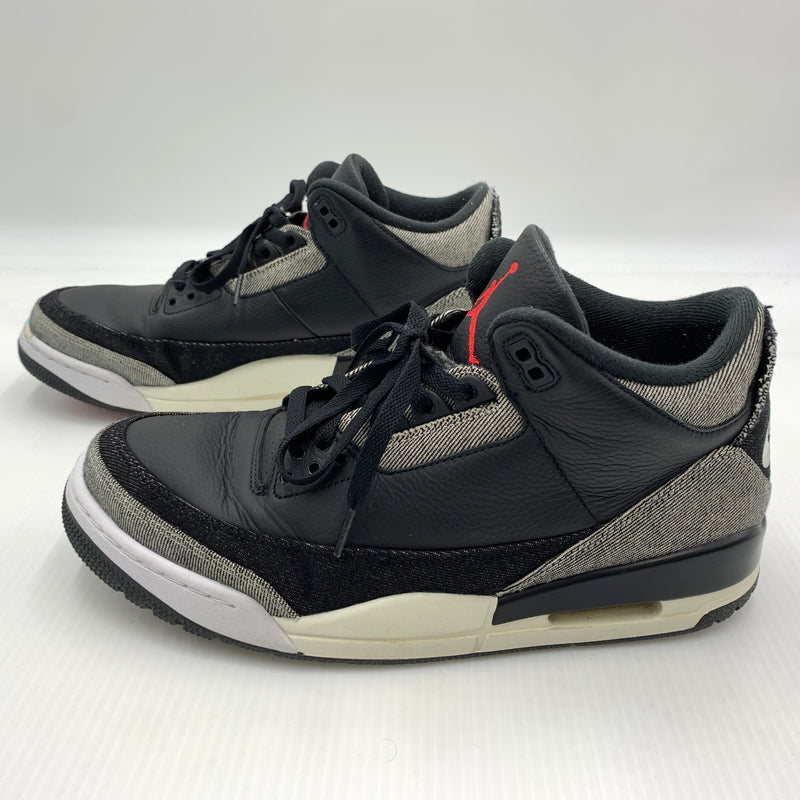 【中古品】【メンズ】 NIKE ナイキ × Levi’s リーバイス 別注 コラボ AIR JORDAN 3 RETRO SP BLACK AND WHITE LEVI'S TAB IR0914-400 エアジョーダン3 レトロ スニーカー 靴 シューズ リーバイスタブ 160-260801-ko-14-tei サイズ：28.5cm カラー：ブラック 万代Net店