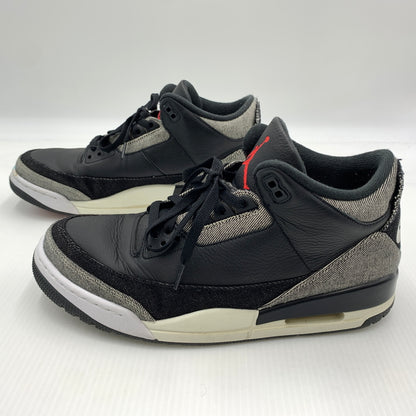 【中古品】【メンズ】 NIKE ナイキ × Levi’s リーバイス 別注 コラボ AIR JORDAN 3 RETRO SP BLACK AND WHITE LEVI'S TAB IR0914-400 エアジョーダン3 レトロ スニーカー 靴 シューズ リーバイスタブ 160-260801-ko-14-tei サイズ：28.5cm カラー：ブラック 万代Net店
