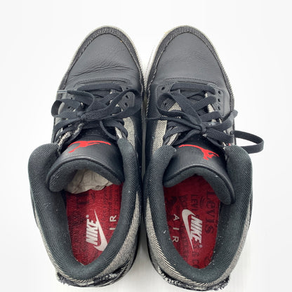 【中古品】【メンズ】 NIKE ナイキ × Levi’s リーバイス 別注 コラボ AIR JORDAN 3 RETRO SP BLACK AND WHITE LEVI'S TAB IR0914-400 エアジョーダン3 レトロ スニーカー 靴 シューズ リーバイスタブ 160-260801-ko-14-tei サイズ：28.5cm カラー：ブラック 万代Net店