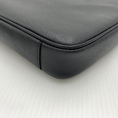 【中古品】【メンズ】 COACH コーチ CEF41 SV/BK イーサン ラージ ブリーフ カバン ショルダーバッグ クロスグレイン レザー 188-260801-ko-01-tei カラー：ブラック 万代Net店
