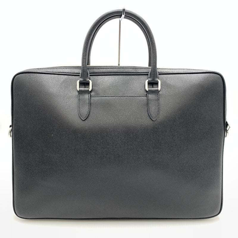 【中古品】【メンズ】 COACH コーチ CEF41 SV/BK イーサン ラージ ブリーフ カバン ショルダーバッグ クロスグレイン レザー 188-260801-ko-01-tei カラー：ブラック 万代Net店