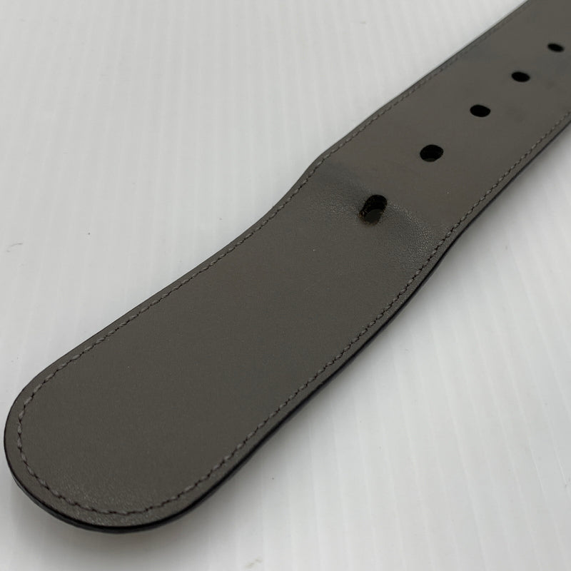【中古品】【メンズ】 GUCCI グッチ 281548 マイクログッチ シマレザーベルト アクセサリー 182-260801-ko-03-tei サイズ：85・34 カラー：グレー 万代Net店