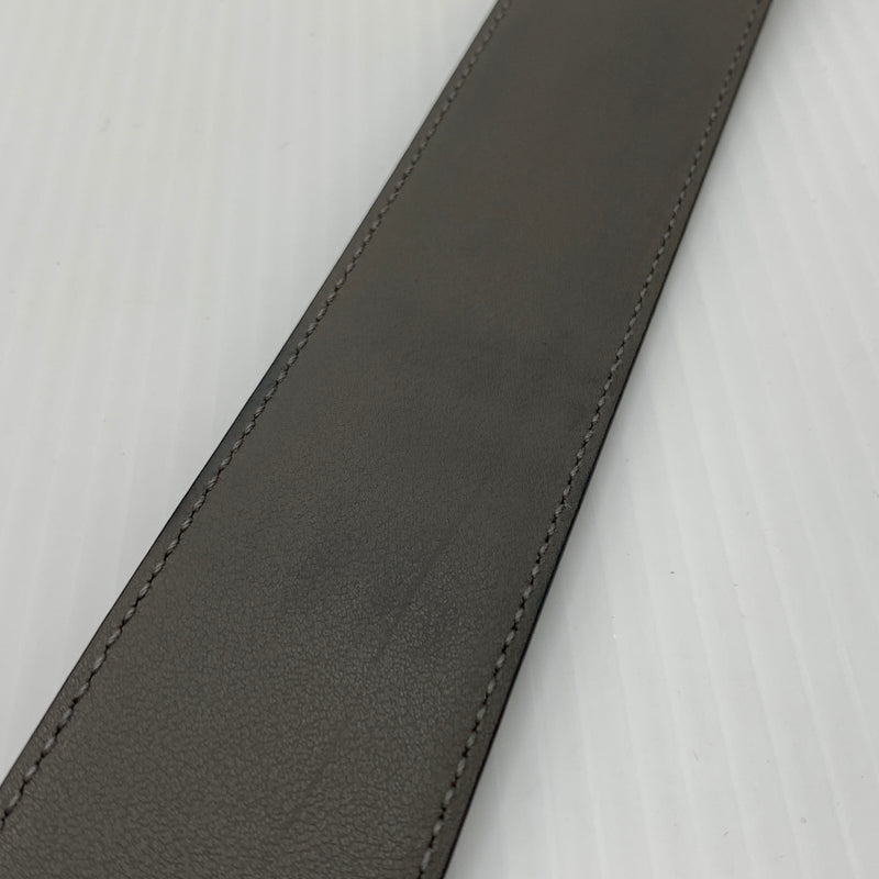 【中古品】【メンズ】 GUCCI グッチ 281548 マイクログッチ シマレザーベルト アクセサリー 182-260801-ko-03-tei サイズ：85・34 カラー：グレー 万代Net店