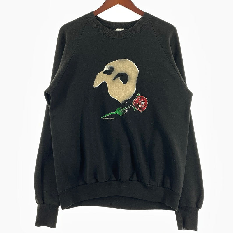 【中古品】【メンズ】 JERZEES ジェージーズ 80’s VINTAGE L/S SWEAT "THE PHANTOM OF THE OPERA" 80年代 ヴィンテージ ロングスリーブ スウェット ザ ファントム オブ ザ オペラ 長袖 トップス トレーナー 145-260807-sa-06-tei サイズ：L カラー：ブラック 万代Net店