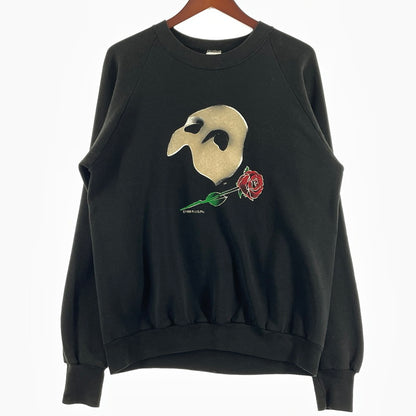 【中古品】【メンズ】 JERZEES ジェージーズ 80’s VINTAGE L/S SWEAT "THE PHANTOM OF THE OPERA" 80年代 ヴィンテージ ロングスリーブ スウェット ザ ファントム オブ ザ オペラ 長袖 トップス トレーナー 145-260807-sa-06-tei サイズ：L カラー：ブラック 万代Net店