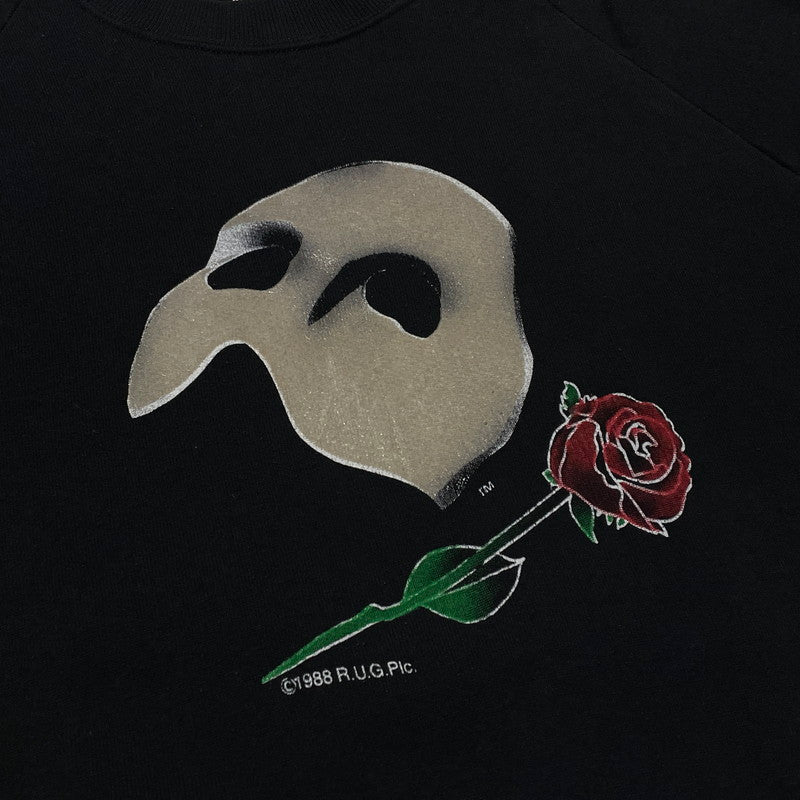 【中古品】【メンズ】 JERZEES ジェージーズ 80’s VINTAGE L/S SWEAT "THE PHANTOM OF THE OPERA" 80年代 ヴィンテージ ロングスリーブ スウェット ザ ファントム オブ ザ オペラ 長袖 トップス トレーナー 145-260807-sa-06-tei サイズ：L カラー：ブラック 万代Net店