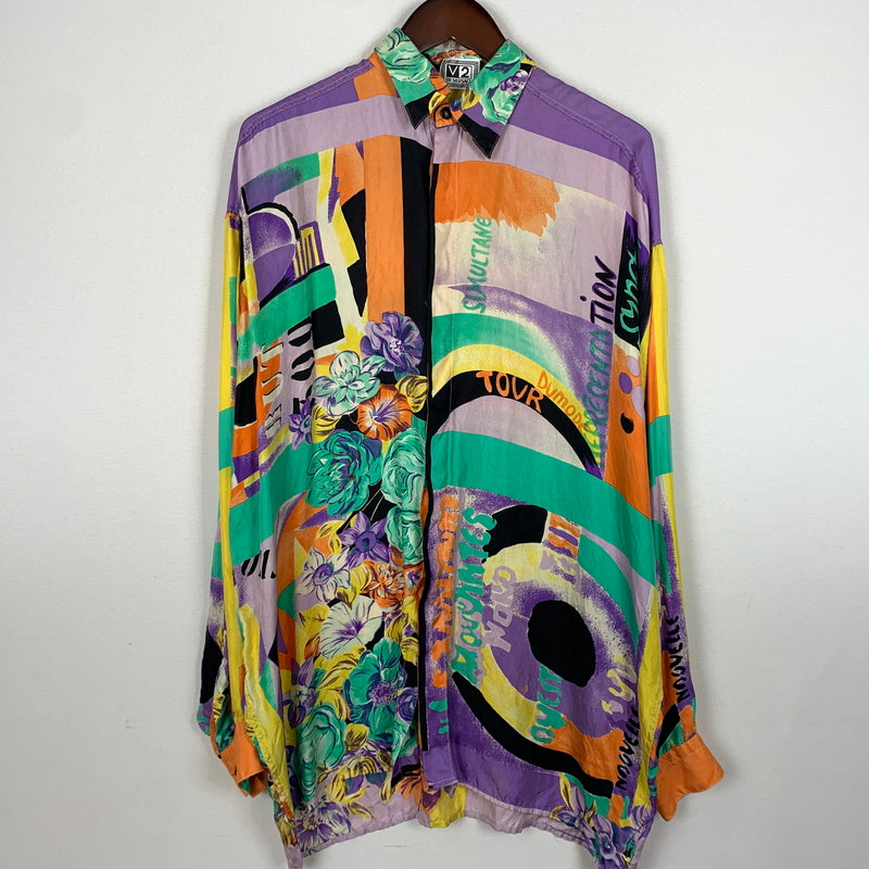 【現状渡し品】【メンズ】 V2 BY VERSACE ブイ2 バイ ヴェルサーチ ALL-OVER PATTERN L/S SHIRT オールオーバーパターン ロングスリーブ シャツ 長袖 トップス 141-260808-ko-09-tei サイズ：M カラー：総柄 万代Net店
