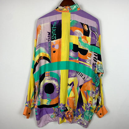 【現状渡し品】【メンズ】 V2 BY VERSACE ブイ2 バイ ヴェルサーチ ALL-OVER PATTERN L/S SHIRT オールオーバーパターン ロングスリーブ シャツ 長袖 トップス 141-260808-ko-09-tei サイズ：M カラー：総柄 万代Net店