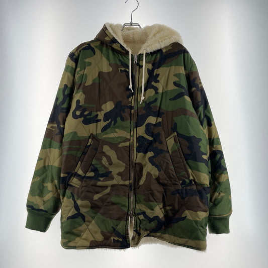 【中古品】【メンズ】 SUPREME シュプリーム 17AW REVERSIBLE SHERPA WORK PARKA リバーシブル シェルパ ワークジャケット アウター 149-260801-yo-08-tei サイズ：M カラー：カモ柄/ホワイト 万代Net店