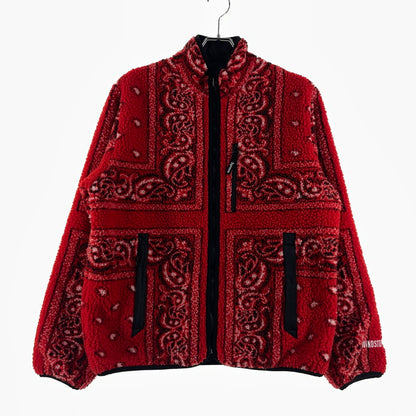 【中古品】【メンズ】 SUPREME シュプリーム 19AW REVERSIBLE BANDANA FLEECE JACKET リバーシブル バンダナ フリース ジャケット ライトアウター 149-260801-yo-12-tei サイズ：M カラー：レッド/ブラック 万代Net店