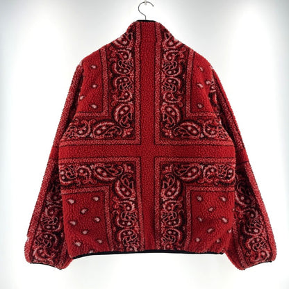 【中古品】【メンズ】 SUPREME シュプリーム 19AW REVERSIBLE BANDANA FLEECE JACKET リバーシブル バンダナ フリース ジャケット ライトアウター 149-260801-yo-12-tei サイズ：M カラー：レッド/ブラック 万代Net店