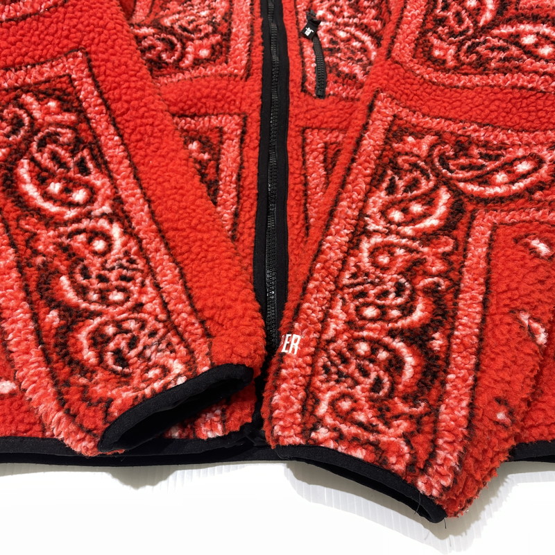 【中古品】【メンズ】 SUPREME シュプリーム 19AW REVERSIBLE BANDANA FLEECE JACKET リバーシブル バンダナ フリース ジャケット ライトアウター 149-260801-yo-12-tei サイズ：M カラー：レッド/ブラック 万代Net店
