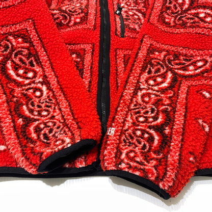 【中古品】【メンズ】 SUPREME シュプリーム 19AW REVERSIBLE BANDANA FLEECE JACKET リバーシブル バンダナ フリース ジャケット ライトアウター 149-260801-yo-12-tei サイズ：M カラー：レッド/ブラック 万代Net店