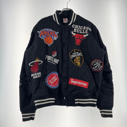 【中古品】【メンズ】 SUPREME シュプリーム× NIKE ナイキ × NBA TEAMS NBAチーム 別注コラボ 18SS WARM-UP JACKET ウォームアップ ジャケット アウター 149-260801-yo-09-tei サイズ：S カラー：ブラック 万代Net店