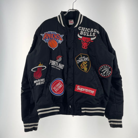 【中古品】【メンズ】 SUPREME シュプリーム× NIKE ナイキ × NBA TEAMS NBAチーム 別注コラボ 18SS WARM-UP JACKET ウォームアップ ジャケット アウター 149-260801-yo-09-tei サイズ：S カラー：ブラック 万代Net店