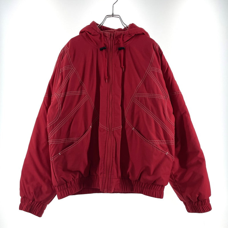 【中古品】【メンズ】 SUPREME シュプリーム 18AW ZIG ZAG STITCH PUFFY JACKET ジグザグステッチ パフィ ジャケット アウター 149-260801-yo-07-tei サイズ：S カラー：レッド 万代Net店
