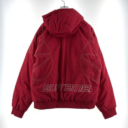 【中古品】【メンズ】 SUPREME シュプリーム 18AW ZIG ZAG STITCH PUFFY JACKET ジグザグステッチ パフィ ジャケット アウター 149-260801-yo-07-tei サイズ：S カラー：レッド 万代Net店