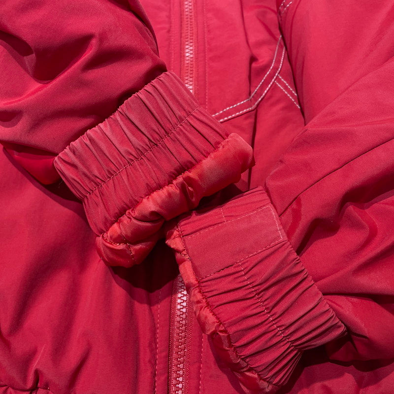 【中古品】【メンズ】 SUPREME シュプリーム 18AW ZIG ZAG STITCH PUFFY JACKET ジグザグステッチ パフィ ジャケット アウター 149-260801-yo-07-tei サイズ：S カラー：レッド 万代Net店
