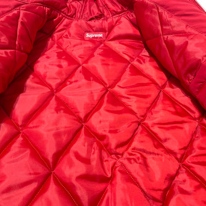 【中古品】【メンズ】 SUPREME シュプリーム 18AW ZIG ZAG STITCH PUFFY JACKET ジグザグステッチ パフィ ジャケット アウター 149-260801-yo-07-tei サイズ：S カラー：レッド 万代Net店