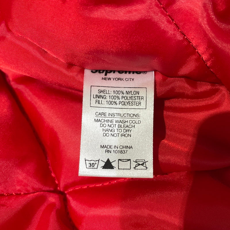【中古品】【メンズ】 SUPREME シュプリーム 18AW ZIG ZAG STITCH PUFFY JACKET ジグザグステッチ パフィ ジャケット アウター 149-260801-yo-07-tei サイズ：S カラー：レッド 万代Net店