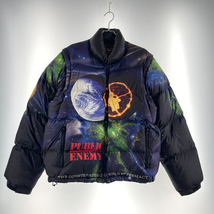 【中古品】【メンズ】 SUPREME シュプリーム × UNDERCOVER アンダーカバー × PUBLIC ENEMY パブリックエネミー 別注コラボ 18SS PUFFY JACKET パフィ ジャケット アウター 149-260801-yo-06-tei サイズ：M カラー：柄 万代Net店