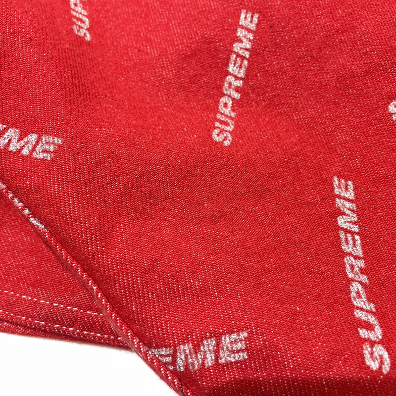 【中古品】【メンズ】 SUPREME シュプリーム 17SS DENIM LOGO CHORE COAT デニムロゴ チョアコート ライトアウター デニムジャケット 149-260801-yo-10-tei サイズ：M カラー：レッド 万代Net店