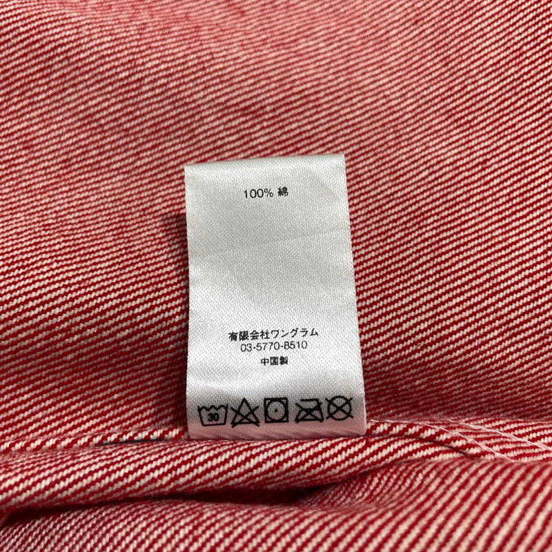 【中古品】【メンズ】 SUPREME シュプリーム 17SS DENIM LOGO CHORE COAT デニムロゴ チョアコート ライトアウター デニムジャケット 149-260801-yo-10-tei サイズ：M カラー：レッド 万代Net店