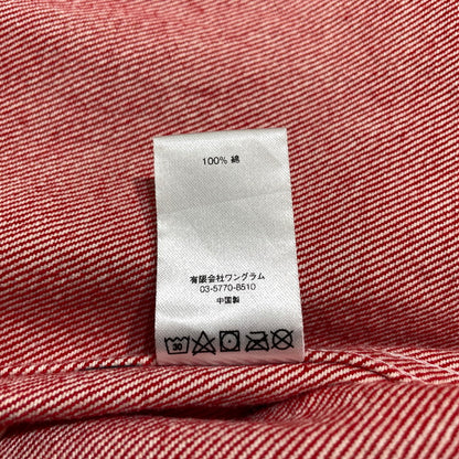 【中古品】【メンズ】 SUPREME シュプリーム 17SS DENIM LOGO CHORE COAT デニムロゴ チョアコート ライトアウター デニムジャケット 149-260801-yo-10-tei サイズ：M カラー：レッド 万代Net店