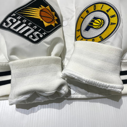 【中古品】【メンズ】 SUPREME シュプリーム× NIKE ナイキ × NBA TEAMS NBAチーム 別注コラボ 18SS WARM-UP JACKET ウォームアップ ジャケット アウター 149-260801-yo-11-tei サイズ：M カラー：ホワイト 万代Net店