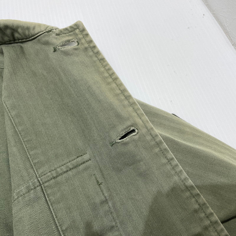 【中古品】【メンズ】 SUPREME シュプリーム 11SS HERRINGBONE MILITARY SHIRT ヘリンボーン ミリタリー シャツ 長袖 トップス 149-260801-yo-14-tei サイズ：M カラー：カーキ 万代Net店