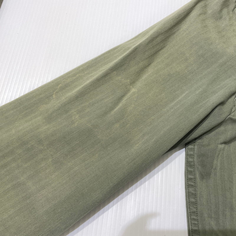 【中古品】【メンズ】 SUPREME シュプリーム 11SS HERRINGBONE MILITARY SHIRT ヘリンボーン ミリタリー シャツ 長袖 トップス 149-260801-yo-14-tei サイズ：M カラー：カーキ 万代Net店