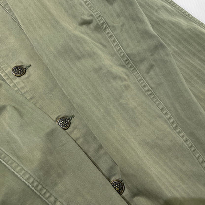 【中古品】【メンズ】 SUPREME シュプリーム 11SS HERRINGBONE MILITARY SHIRT ヘリンボーン ミリタリー シャツ 長袖 トップス 149-260801-yo-14-tei サイズ：M カラー：カーキ 万代Net店