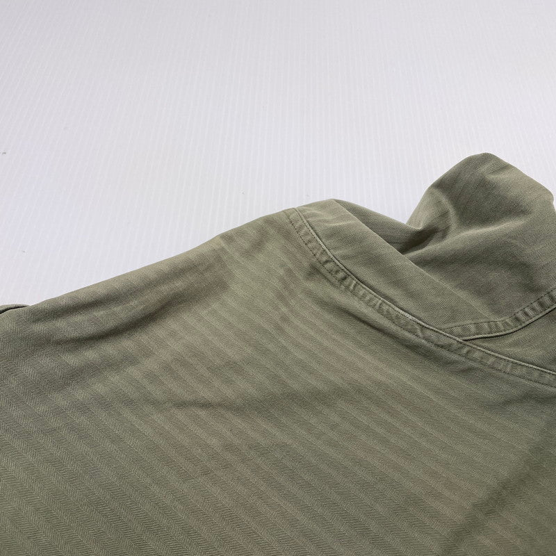 【中古品】【メンズ】 SUPREME シュプリーム 11SS HERRINGBONE MILITARY SHIRT ヘリンボーン ミリタリー シャツ 長袖 トップス 149-260801-yo-14-tei サイズ：M カラー：カーキ 万代Net店