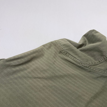 【中古品】【メンズ】 SUPREME シュプリーム 11SS HERRINGBONE MILITARY SHIRT ヘリンボーン ミリタリー シャツ 長袖 トップス 149-260801-yo-14-tei サイズ：M カラー：カーキ 万代Net店
