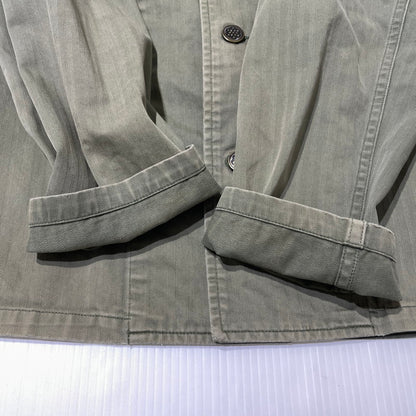 【中古品】【メンズ】 SUPREME シュプリーム 11SS HERRINGBONE MILITARY SHIRT ヘリンボーン ミリタリー シャツ 長袖 トップス 149-260801-yo-14-tei サイズ：M カラー：カーキ 万代Net店