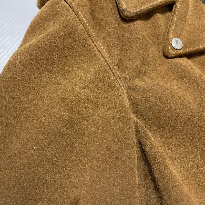 【中古品】【メンズ】 SCHOTT ショット × BEAUTY&YOUTH ビューティーアンドユース 別注 コラボ 613UA SUEDE RIDERS JACKET 7433 スウェード ライダースジャケット アウター 145-260801-yo-03-tei サイズ：36 カラー：ブラウン 万代Net店