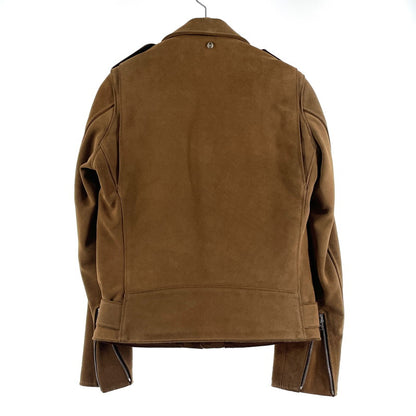 【中古品】【メンズ】 SCHOTT ショット × BEAUTY&YOUTH ビューティーアンドユース 別注 コラボ 613UA SUEDE RIDERS JACKET 7433 スウェード ライダースジャケット アウター 145-260801-yo-03-tei サイズ：36 カラー：ブラウン 万代Net店