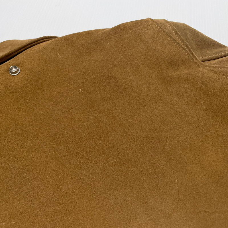 【中古品】【メンズ】 SCHOTT ショット × BEAUTY&YOUTH ビューティーアンドユース 別注 コラボ 613UA SUEDE RIDERS JACKET 7433 スウェード ライダースジャケット アウター 145-260801-yo-03-tei サイズ：36 カラー：ブラウン 万代Net店