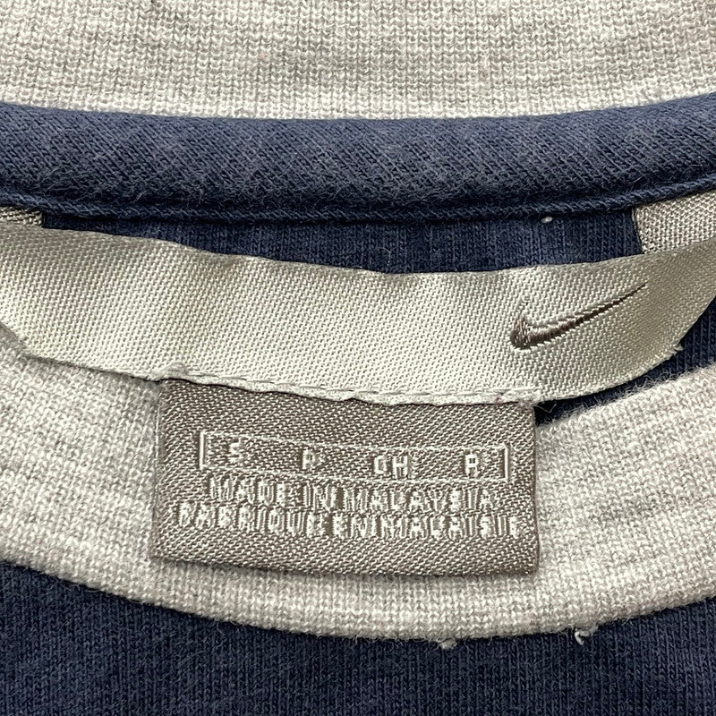 【中古品】【メンズ】 NIKE ナイキ 00's FRONT LOGO TEE 2000年 フロント ロゴ Tシャツ 半袖 トップス 148-260801-sa-17-tei サイズ：S カラー：ネイビー 万代Net店