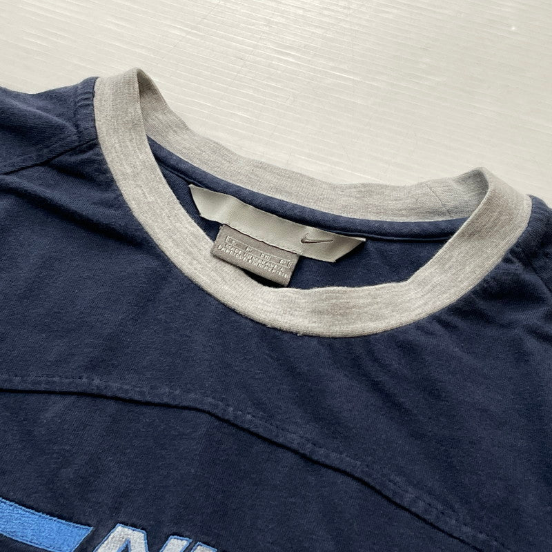【中古品】【メンズ】 NIKE ナイキ 00's FRONT LOGO TEE 2000年 フロント ロゴ Tシャツ 半袖 トップス 148-260801-sa-17-tei サイズ：S カラー：ネイビー 万代Net店